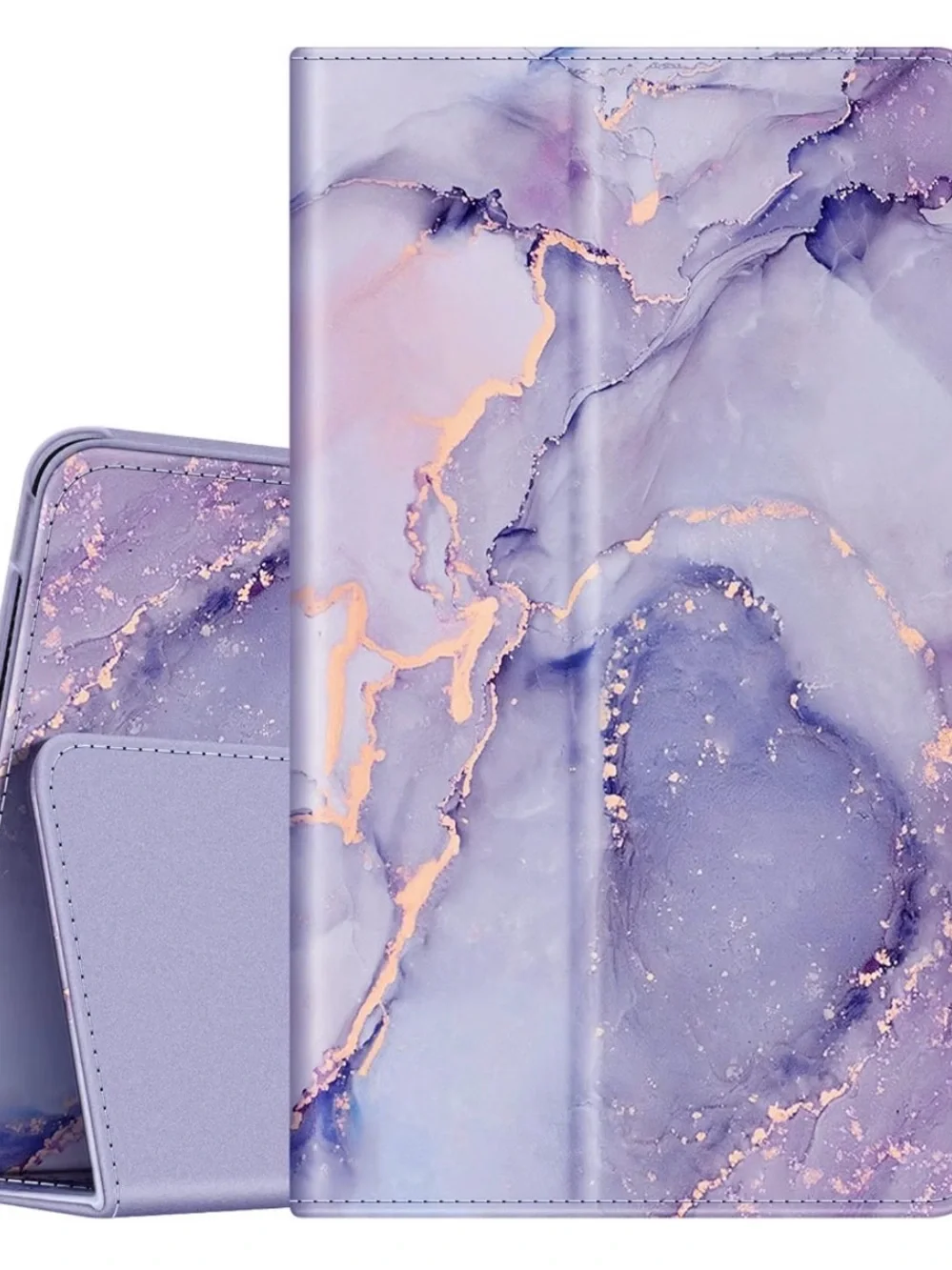 Fintie Purple Marble Folio Tablet Case with Gold Vein Accent